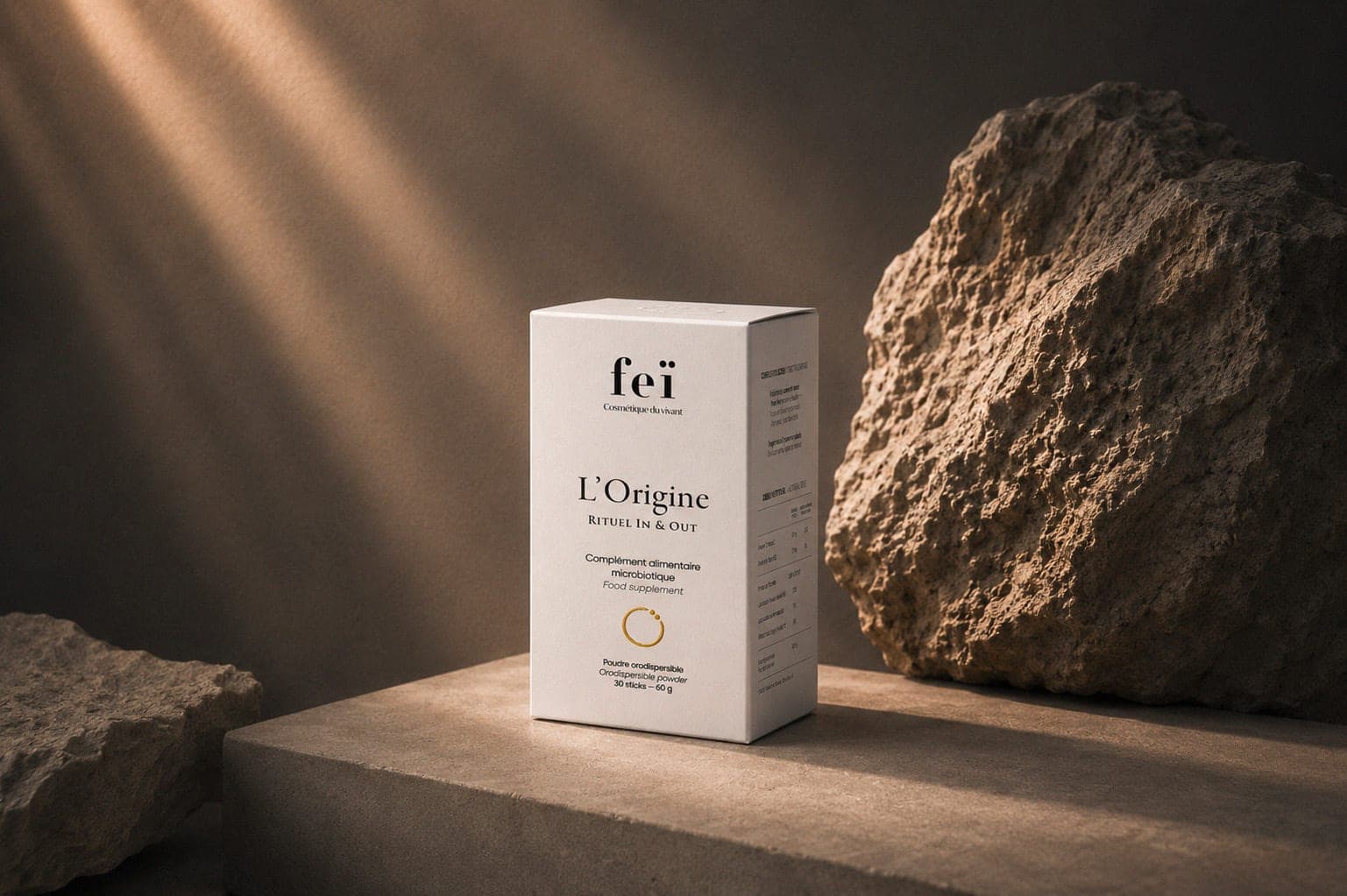 Étui L'Origine Rituel In & Out, complément alimentaire microbiotique